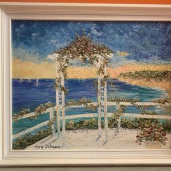 Wood Arch At Beach Painting