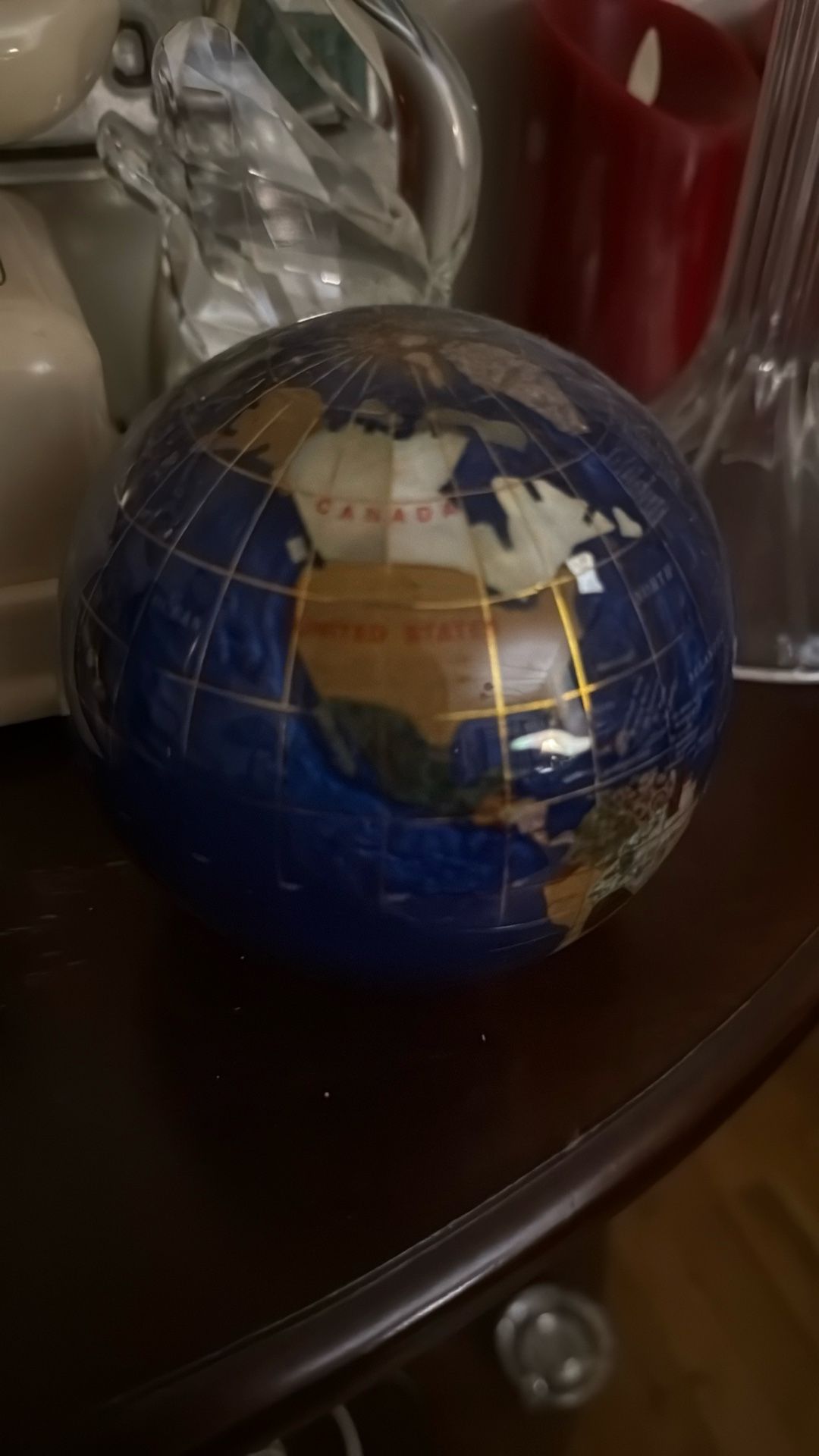 4 In Round Globe Glass