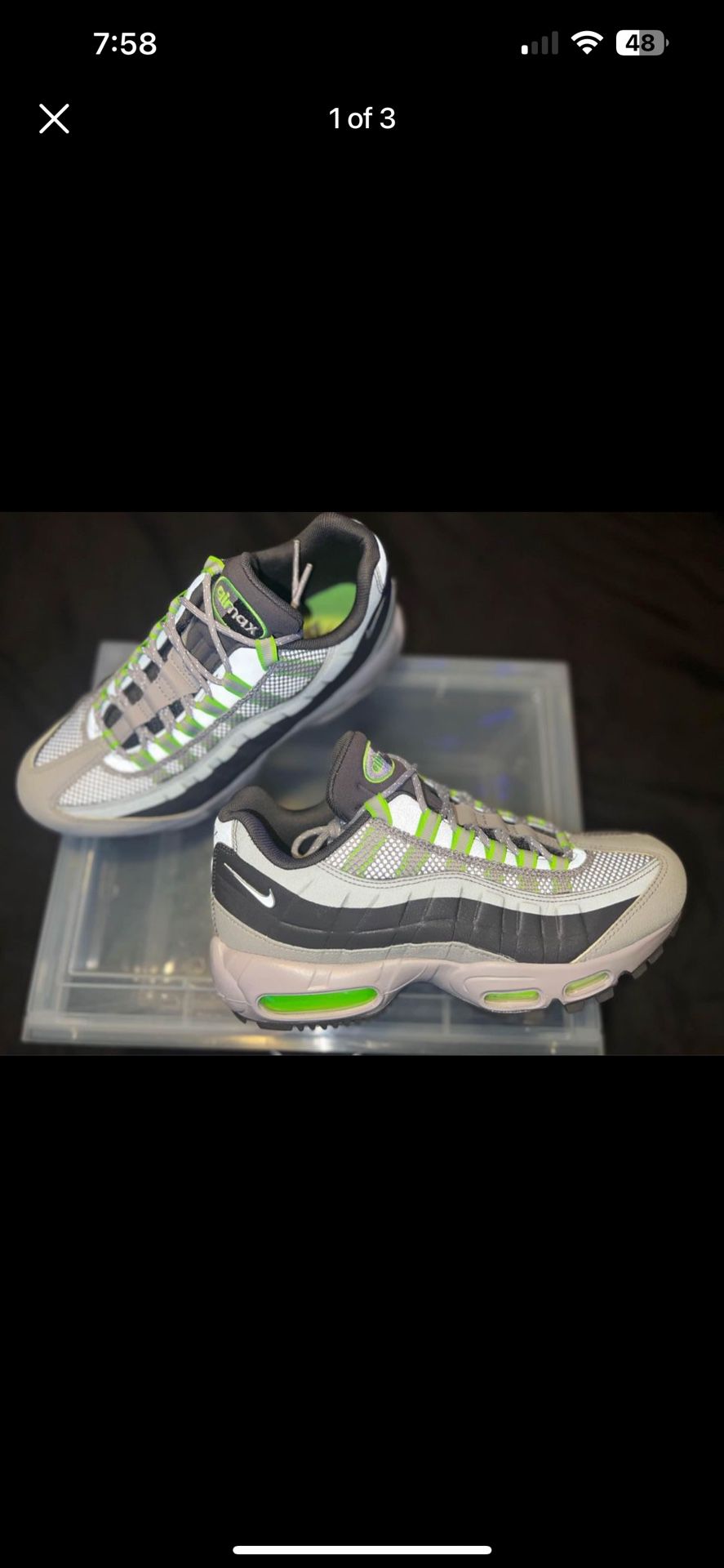 Men’s Nike Air Max 95 Utility - Thunder Grey Electric Green (Size 7)