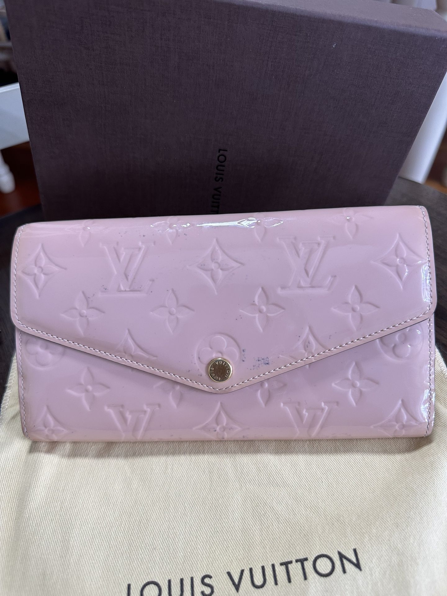 Authentic Louis Vuitton Pink Patent Leather Wallet