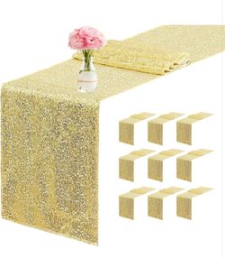 12x72inches Sequin Table Runner, pack of 18