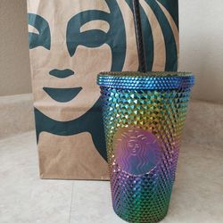 NEW WITH TAG!  IRIDESCENT STARBUCKS ICED TEA TUMBLER (16oz)