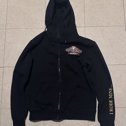Black Zip Up sweater Size M 