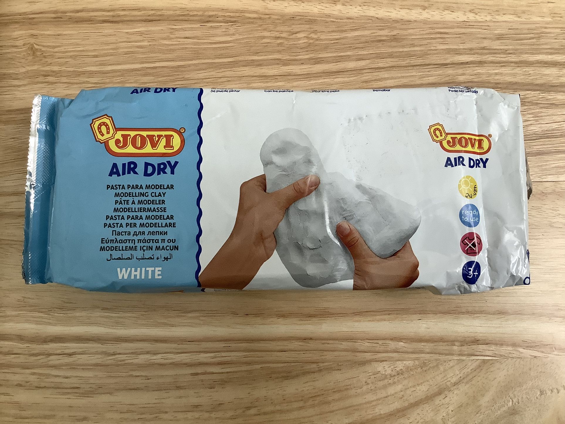 Jovi Air Dry Modeling Clay 2.2 lb, White, Non-Staining, Perfect For Arts & Crafts Projects
