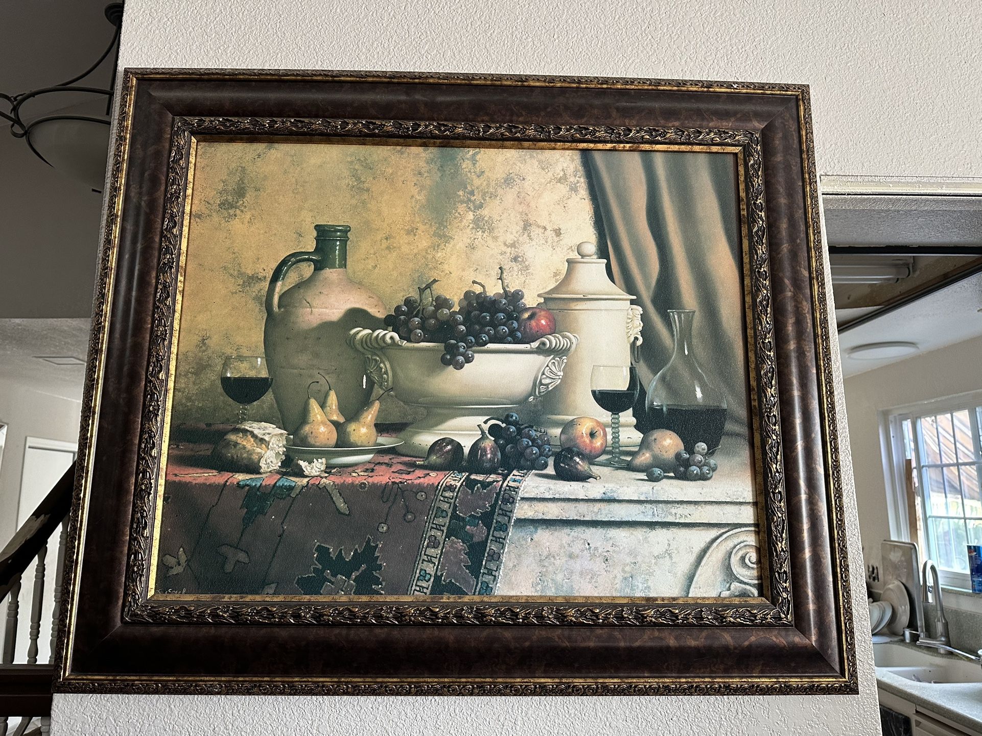 Picture Frame with “Italian Feast” Painting