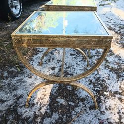 Two Glass  Coffee In End Tables 