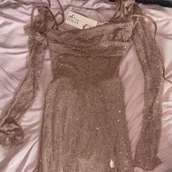 Oh Polly Champel Nude Dress Size 2