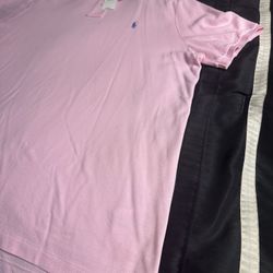Polo Ralph Lauren Men's Mesh Shirt Pink Cotton Classic Embroidered Logo (XXL)