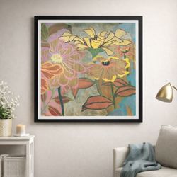 36x36 Liz Jardine World Market Framed Floral Art Print