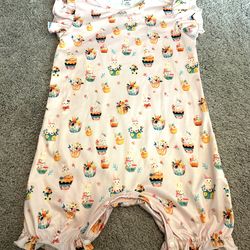Baby Girl Pink Bunny Romper (18-24m)