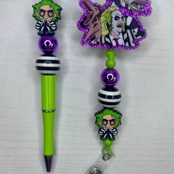 BEETLEJUICE BADGE REEL & PEN SET