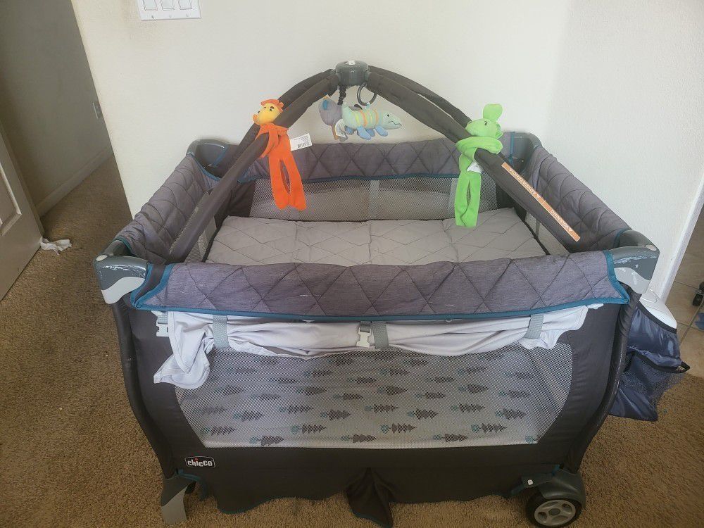 Baby Pack And Play With Mattress Changing Sheet Gym Changing Table