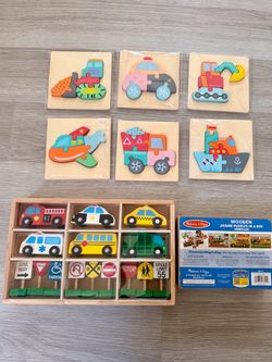 Toddler car theme toys and puzzles