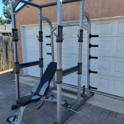 Comercial Grade Weight Power Rack And Bench  