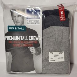 NEW Stafford Heavyweight Mens 3XLT Crew Neck T-Shirts