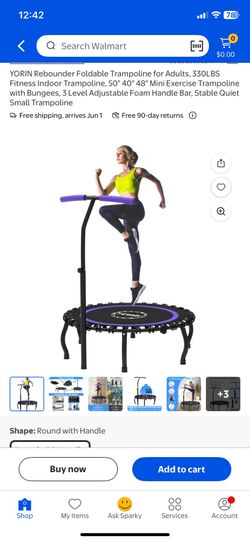50”Mini trampoline with bar