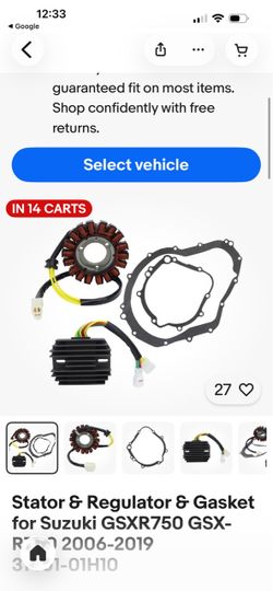 Suzuki gsxr stator and regulator
