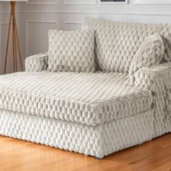 Brand New Taupe Super Plush Chaise Sofa Lounge