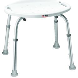 Carex Adjustable Bath and Shower Seat Stool Chair with Handle