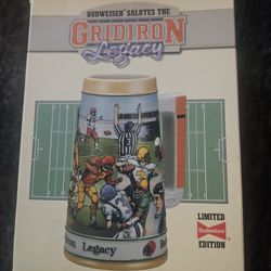 Budweiser 1990 Gridiron Legacy Beer Stein Vintage