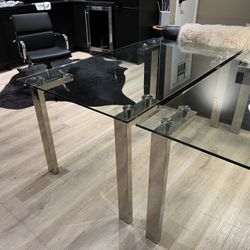 Glass Tables $25.00 Each