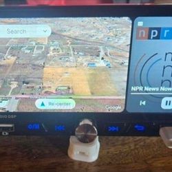 Single Din Car Radio Compatible with Wireless CarPlay, Car Stereo with 6.9 Touchscreen, Car BT, FM AM Radio, GPS Navigation Type-C/Dual USB 2.1A Fast