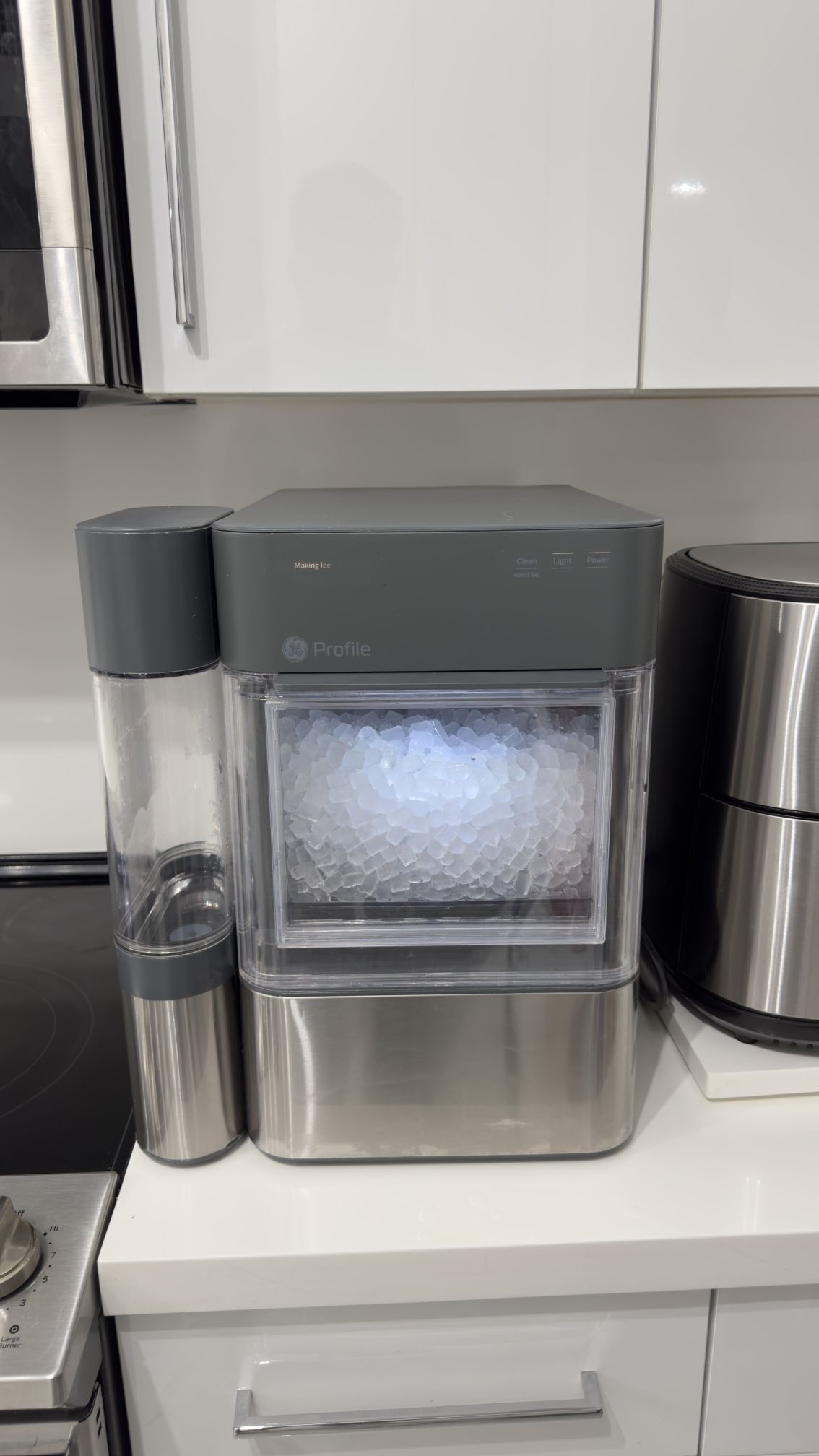 GE Profile Opal 2.0 3lb Countertop Nugget Ice Maker XPI013SCBSS w/ Side Tank