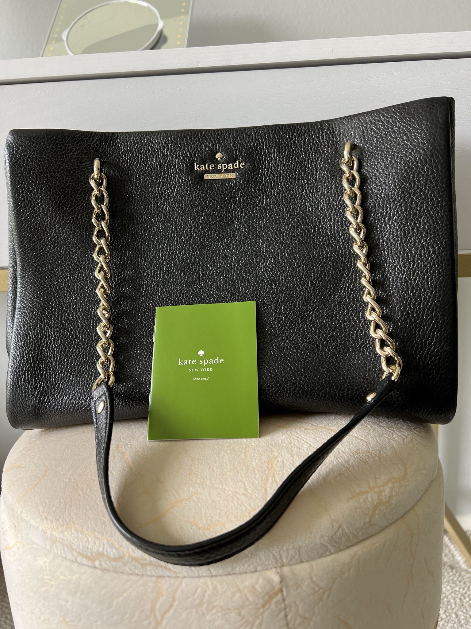 Kate Spade Black Pebbled Leather Shoulder Bag – Like New