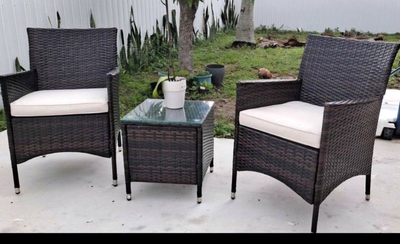 Patio Garden Balcony Furniture Set 3 Pcs Brand New