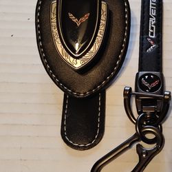 Corvette Keychain and Sunglasses Holder 
