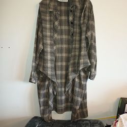 Vintage Warren Womens Plaid Shirt Dress Long Sleeve Button Down Size 12 From Saks 5th Avenue 