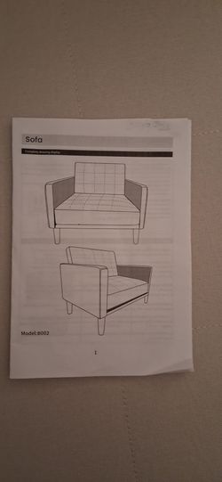BRAND NEW SOFA UNIQUE STYLE 45" INCH , COLOR: BEIGE $100. LIKE NEW