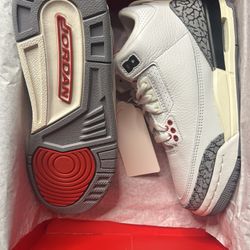 Jordan 3 White Cement Size 4y New