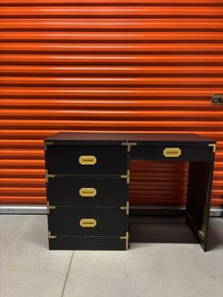 Black 4 Dresser desk/ Black Chair Included