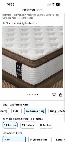 Cal king mattress