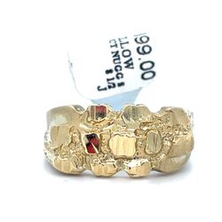 10Kt Yellow Gold Nugget Ring 4.20g Size 8.5 I-1330