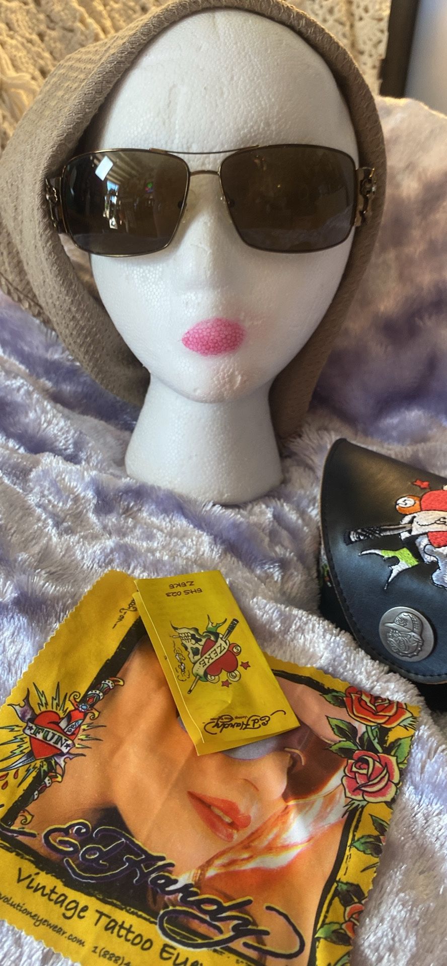 Ed Hardy Sunglasses W/ Extras