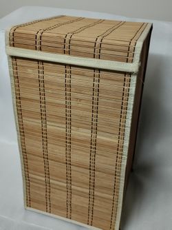 Brown Bamboo Laundry Hamper