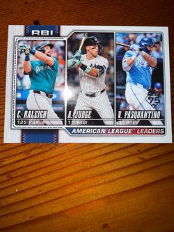 Topps 2026 Series 1 League Leaders Raleigh Judge Pasquantino #211 Baseball Card