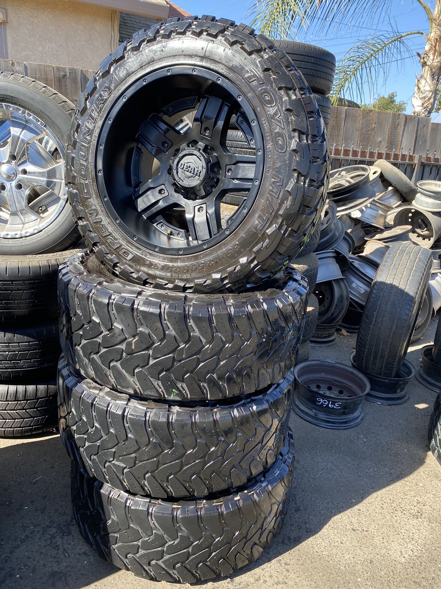 20x12 rims with Toyo used 35125020 mud tires 8x6.5. for Sale in Modesto, CA OfferUp