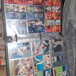 Assorted Sports Cards With Binder