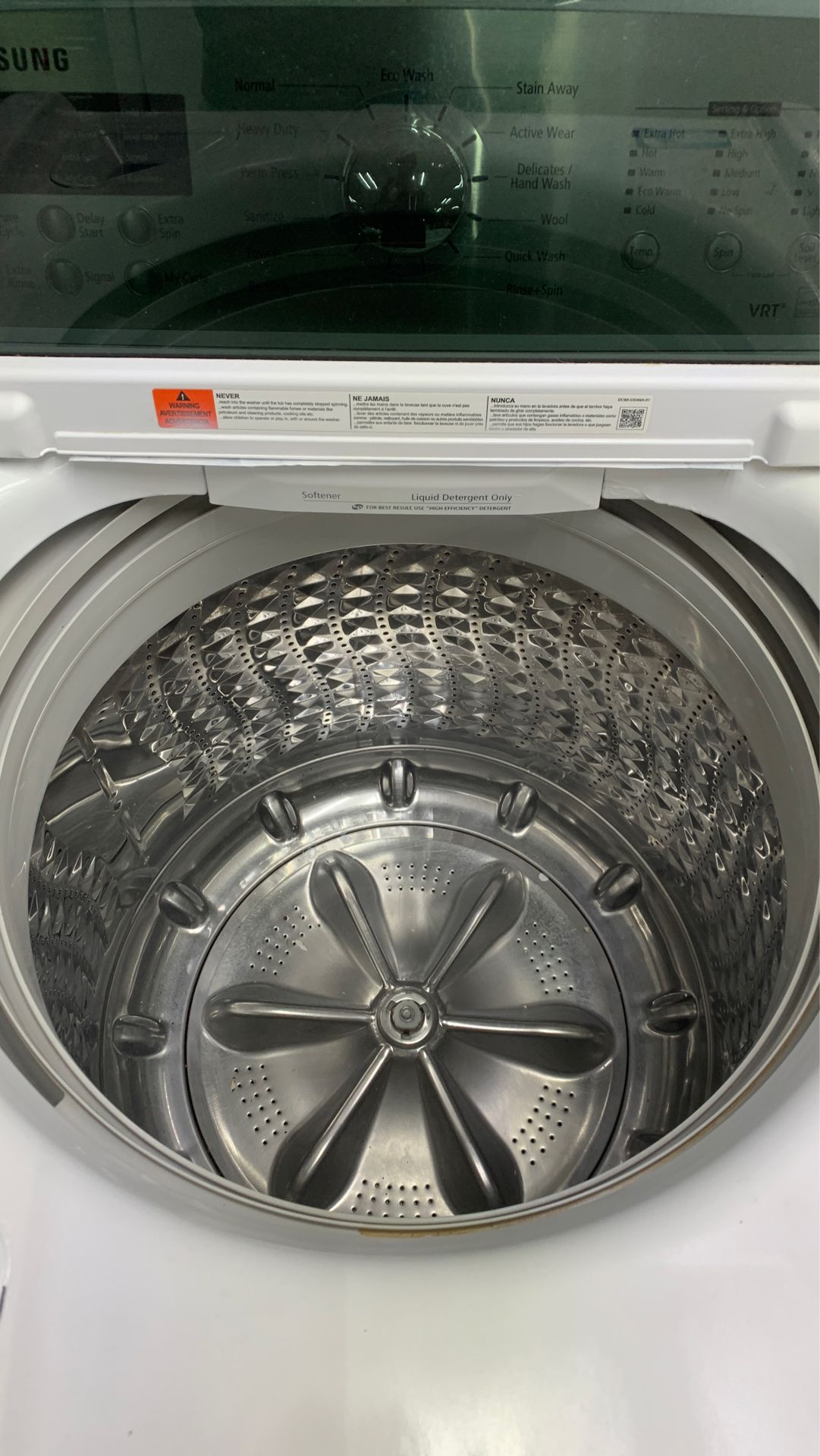 Samsung 27 in. 4.5 cu. ft. Capacity White Top Load Washing Machine with Vibration Reduction