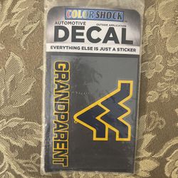 West Virginia University Grandparent Car Decal NEW
