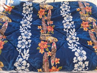 Hawaiian style print comforter