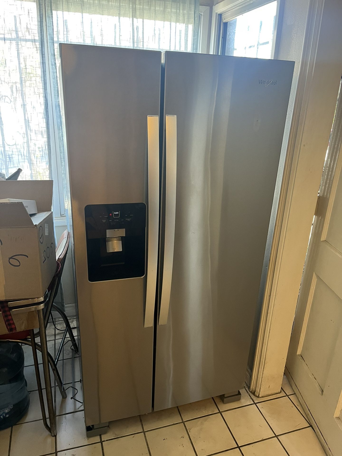 Whirlpool Fridge Refrigerator, Stainless, Side By Side, Sxs