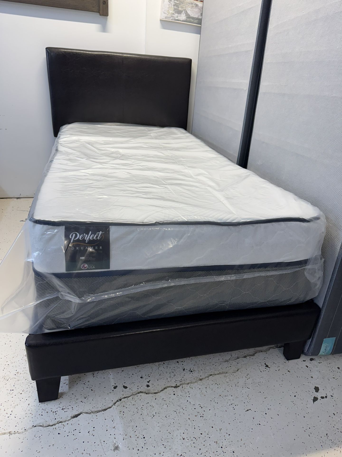 Thick 15” Inch Twin Mattress With Bed Frame