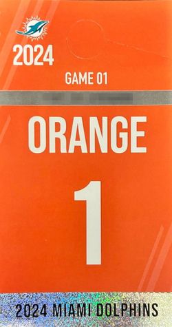 Dolphins Orange Parking Pass
