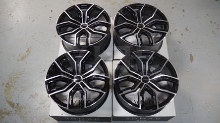 22" Romac Catalina 22x9.5 Polished Black Concave Rims Wheels fits Land Rover
