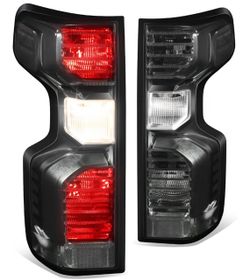 Pair of OE Style Tail Lights 2019-2023 Chevy Silverado 1500 Smoked Lens brake lamps