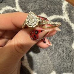 Diamond And Gold Wedding Set